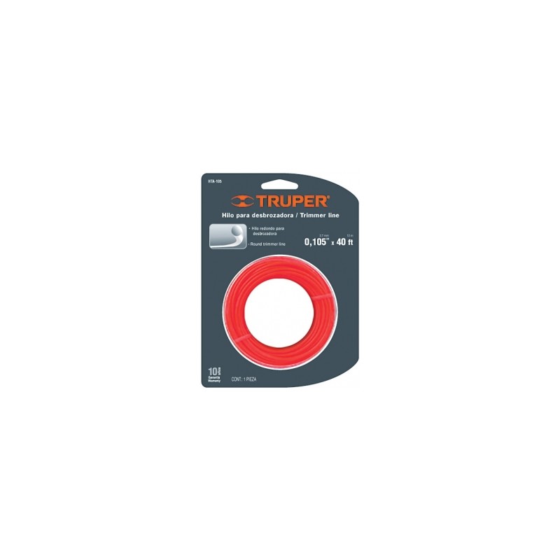 HILO PARA DESBROZADORA TRUPER PROFESIONAL (0.105" X 40') (HTA-105) (17629)