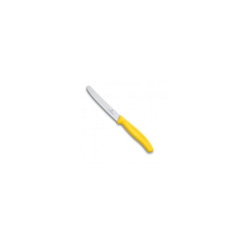 CUCHILLO VICTORINOX SWISS CLASSIC PARA TOMATE DENTADO 11 CM AMARILLO (6.7836.L118)