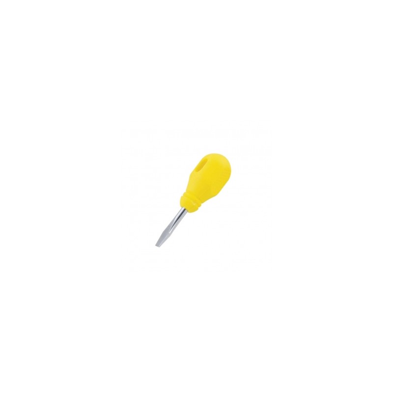 DESARMADOR SURTEK PLANO TIPO TROMPO AMARILLO 1/4" X 1-1/2" (D452)