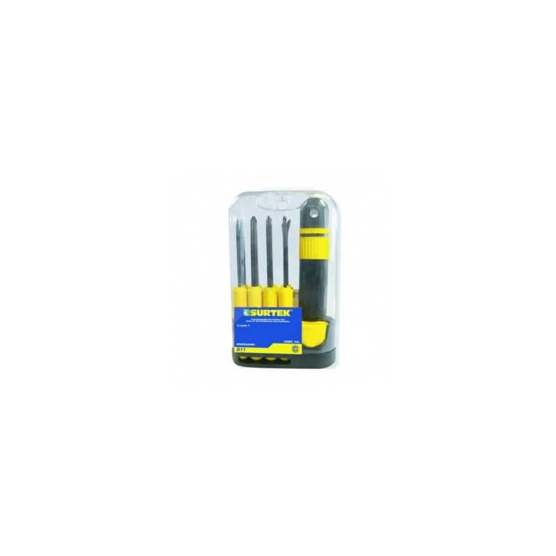 DESTORNILLADOR SURTEK INTERCAMBIABLE 10 EN 1 (D11)