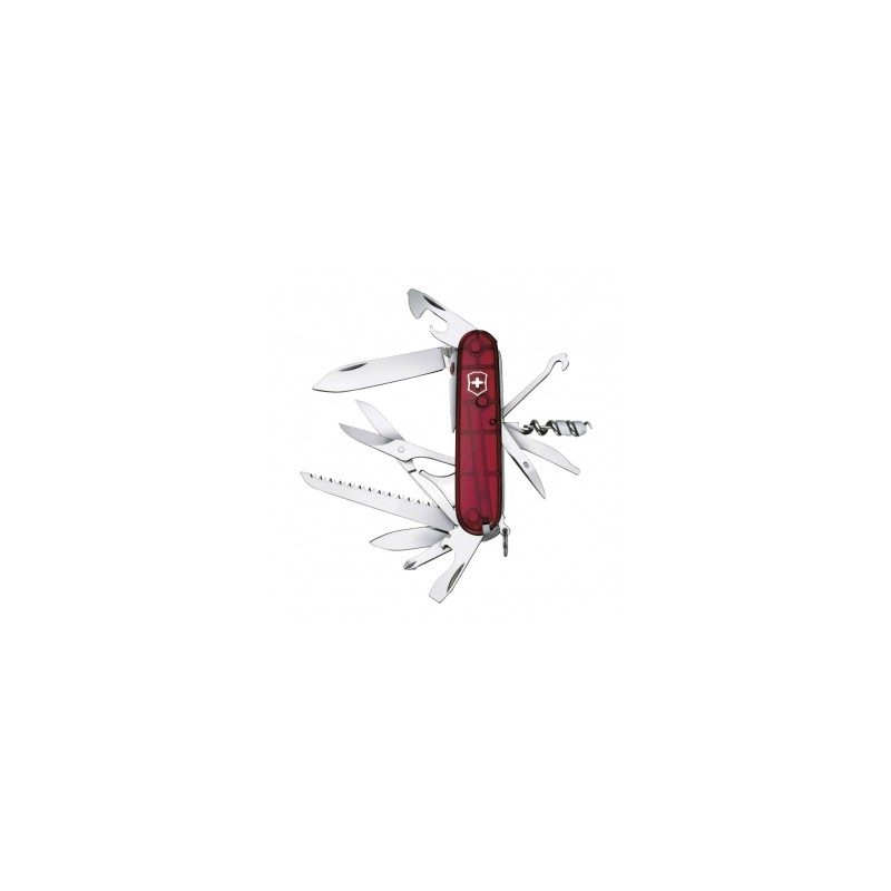 HERRAMIENTA VICTORINOX HUNTSMAN LITE ROJA TRANSPARENTE, 20 USOS (1.7915.T)