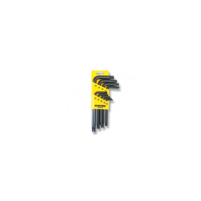 JUEGO SURTEK DE 9 LLAVES TORX EN RACK PLASTICO (ALLFT9)