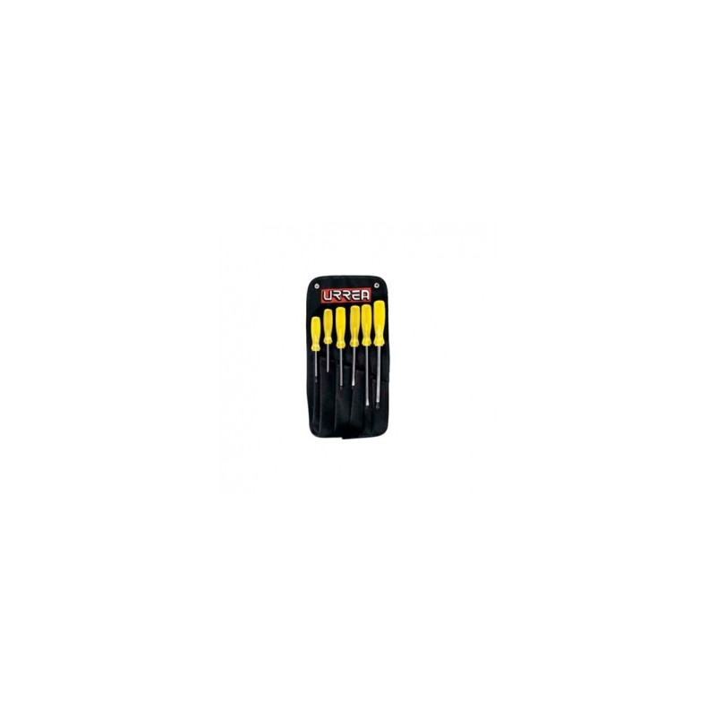 JUEGO URREA DE DESARMADORES AMBAR COMBINADOS (6 PZA) (9600G)