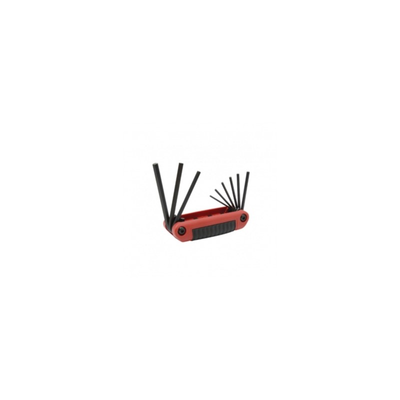 JUEGO URREA 9 LLAVE ALLEN 5/64" - 1/4" TIPO NAVAJA PLASTICA (4977B)