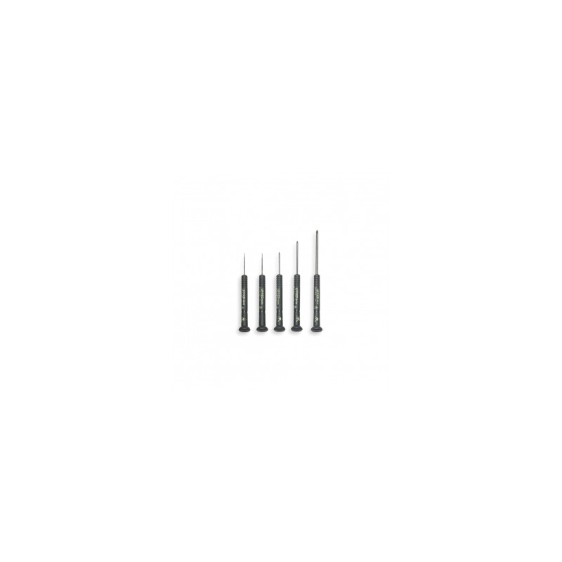JUEGO URREA DE DESARMADORES DE PRECISION, ANTIESTATICA, PUNTA PLANA Y PHILLIPS (5 PZA) (9500C/9500BC)