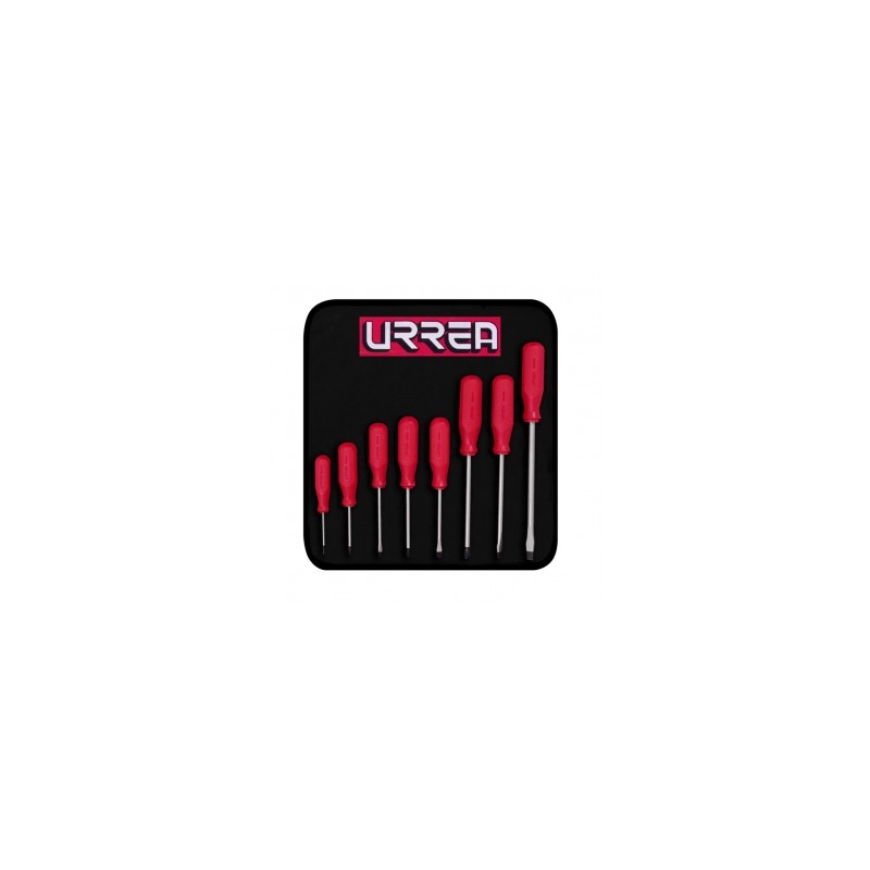 JUEGO URREA DE DESTORNILLADORES SERIE R EN ESTUCHE 8 PZ. (9600DR)