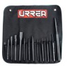 JUEGO URREA DE PUNZONES, CINCELES Y BOTADORES CON ESTUCHE, 12 PIEZAS (NO.5)