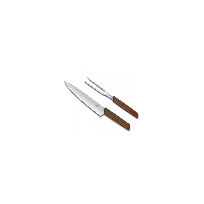 JUEGO VICTORINOX PARA TRINCHAR, 2 PZAS MADERA NOGAL (6.9091.2)